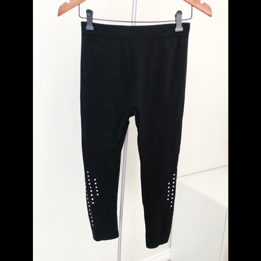 NWOT Black Silver Stud Detail Leggings Yoga Pants